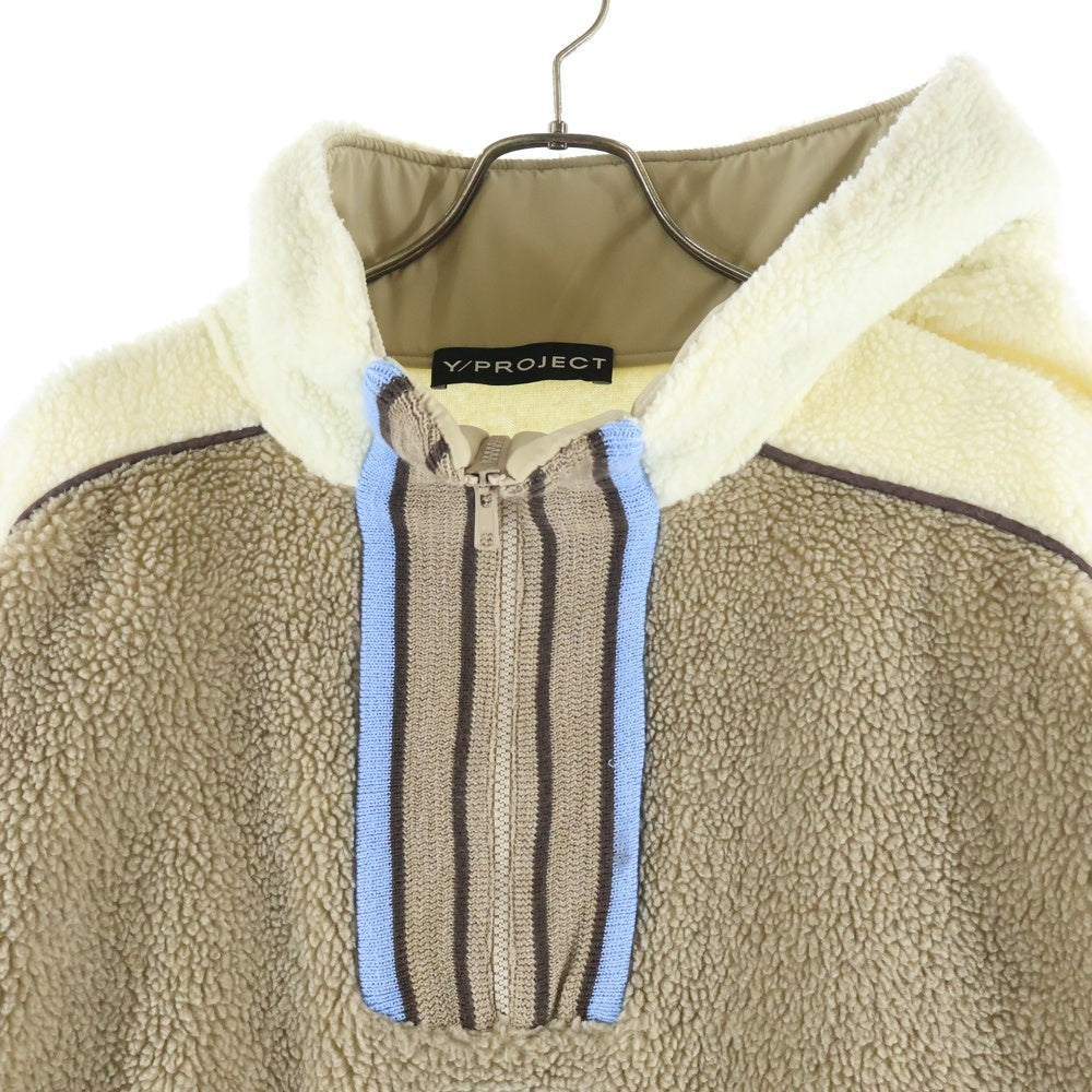 Y/PROJECT(ワイプロジェクト) 21AW CLIP SHOULDER FLEECE SWEATER フリース セーター ベージュ