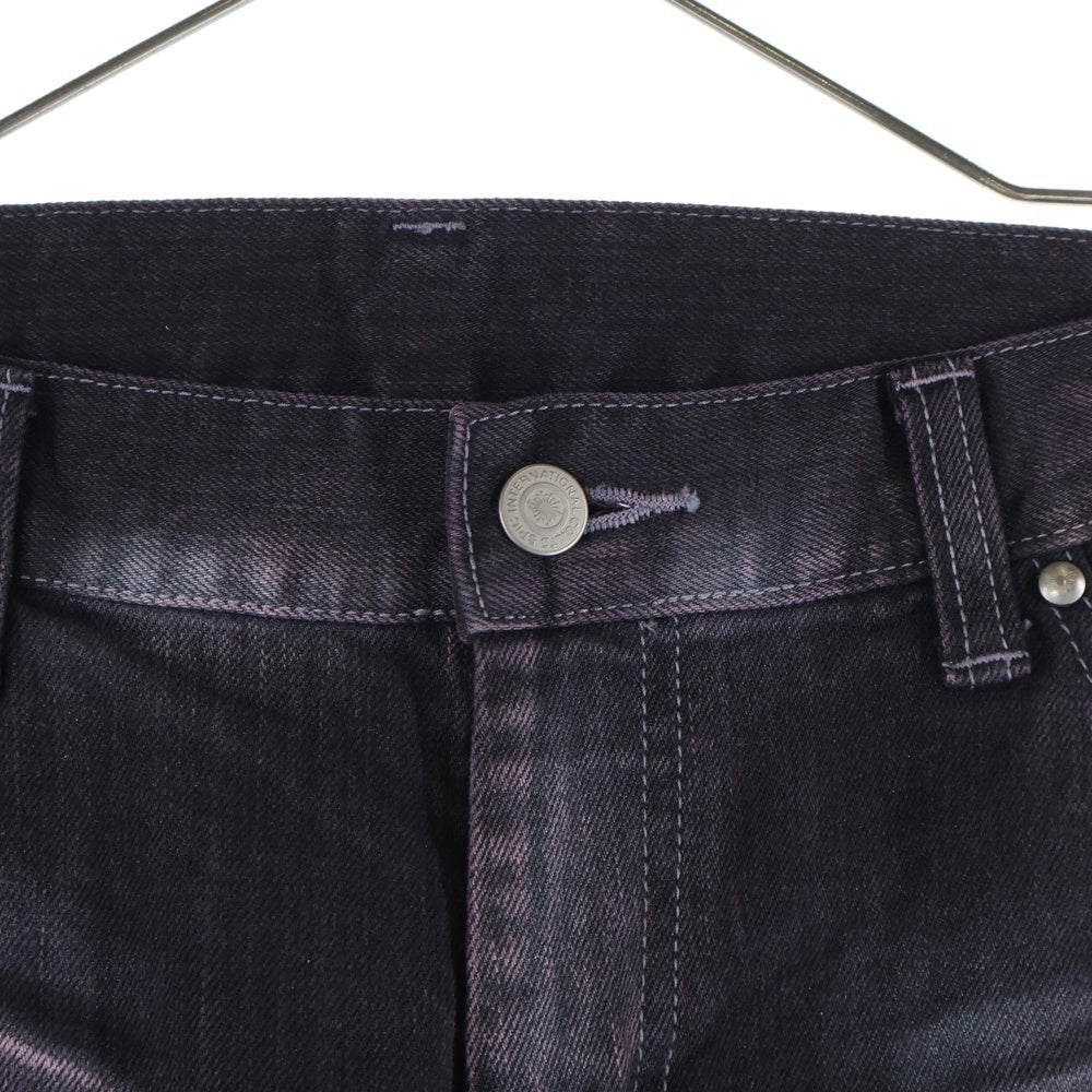 TORNADO MART(トルネードマート) OOSS カラーデザインフレアデニム ブラック/レッド TPT-3208