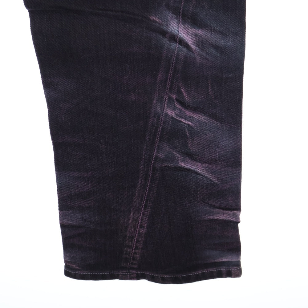 TORNADO MART(トルネードマート) OOSS カラーデザインフレアデニム ブラック/レッド TPT-3208