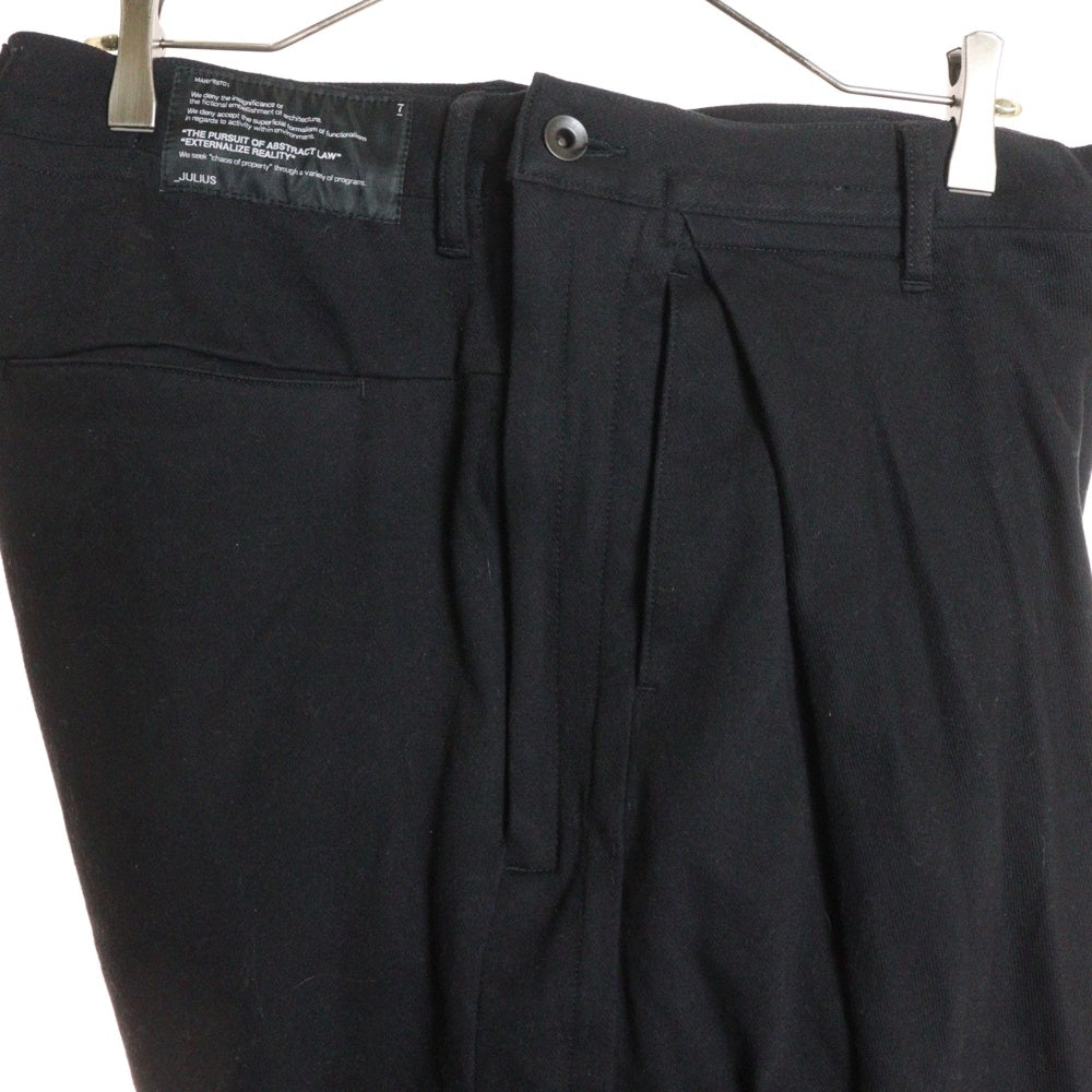 JULIUS(ユリウス) ×GORDINI 変形サルエルパンツ ブラック 007PAM35