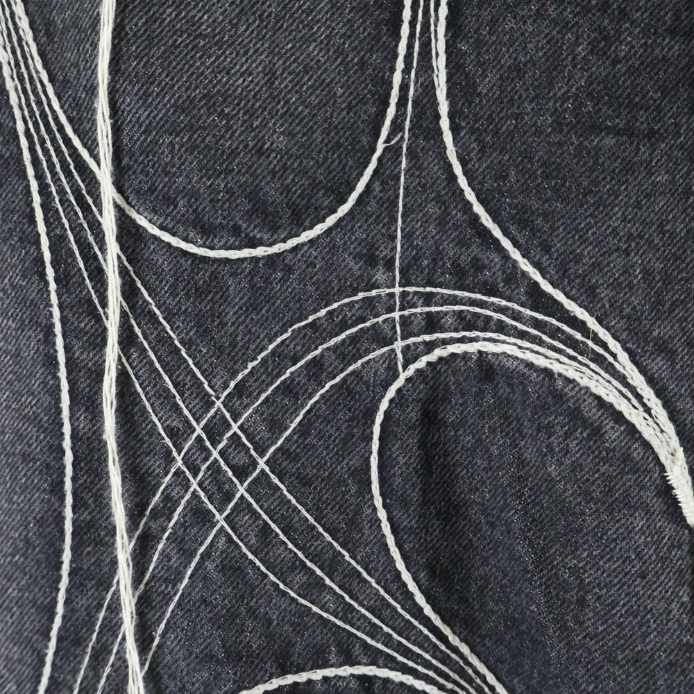 THUG CLUB(サグクラブ) 24SS TRIBAL TREE DENIM PANTS トライバルツリーデニムパンツ ブラック TC24PT0502