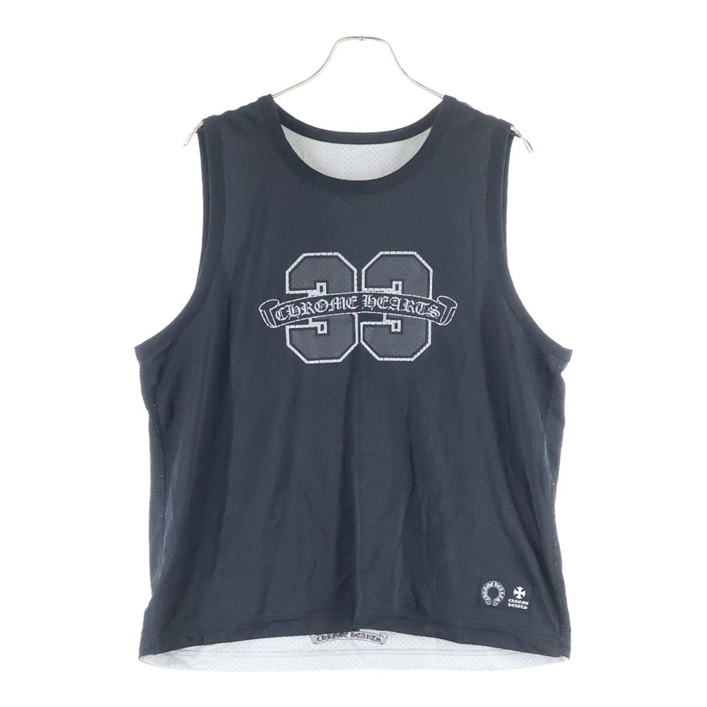 CHROME HEARTS(クロムハーツ) MESH WARM UP JERSEY リバーシブルCHロゴプリントメッシュタンクトップ ブラック