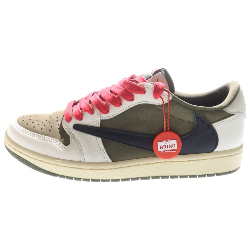 NIKE(ナイキ) ×TRAVIS SCOTT AIR JORDAN 1 LOW OG SP Reverse Olive トラヴィススコット エアジョーダン1 リバースオリーブ ローカットスニーカー US9/27cm DM7866-200