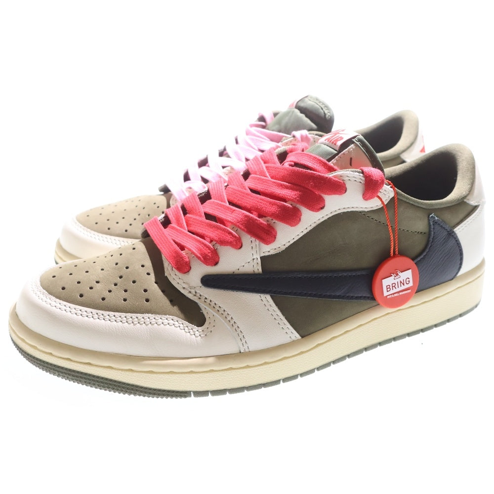 NIKE(ナイキ) ×TRAVIS SCOTT AIR JORDAN 1 LOW OG SP Reverse Olive トラヴィススコット エアジョーダン1 リバースオリーブ ローカットスニーカー US9/27cm DM7866-200