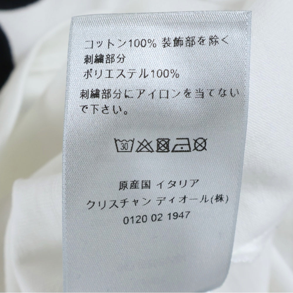 Dior HOMME(ディオールオム) DIOR AND JUDY BLAMET ジュディ ブレイム 刺繍半袖Tシャツカットソー ホワイト 043J625B0554