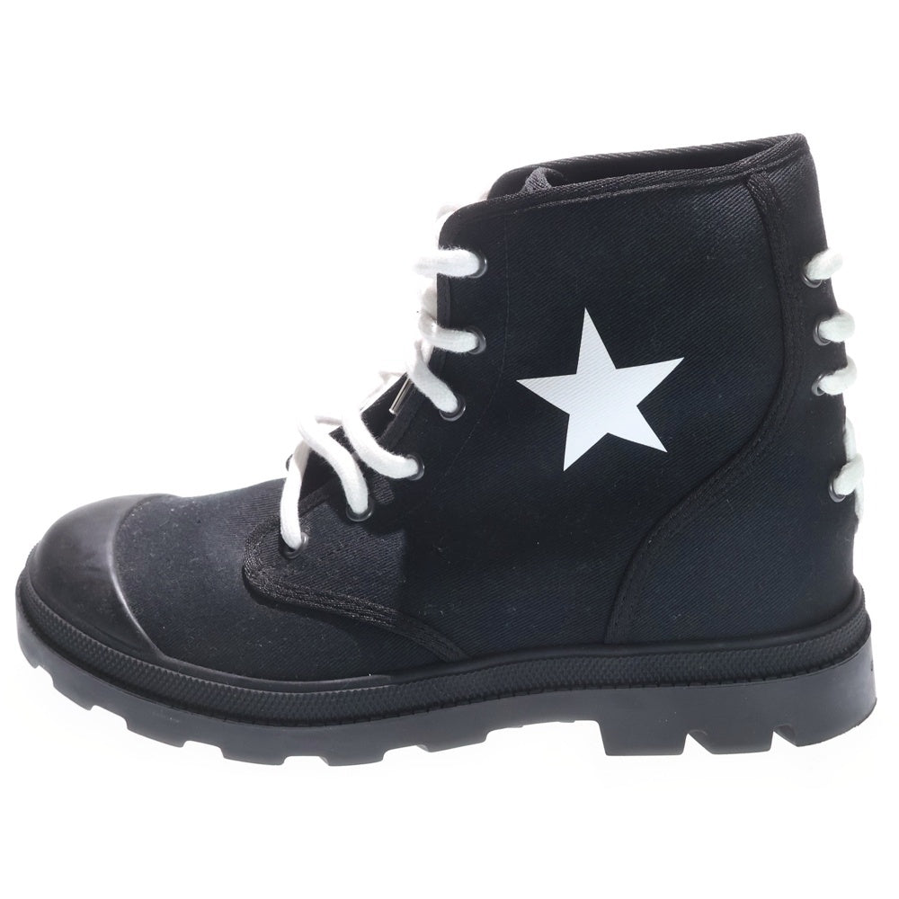 GIVENCHY(ジバンシィ) スタープリント キャンバスブーツ ブラック