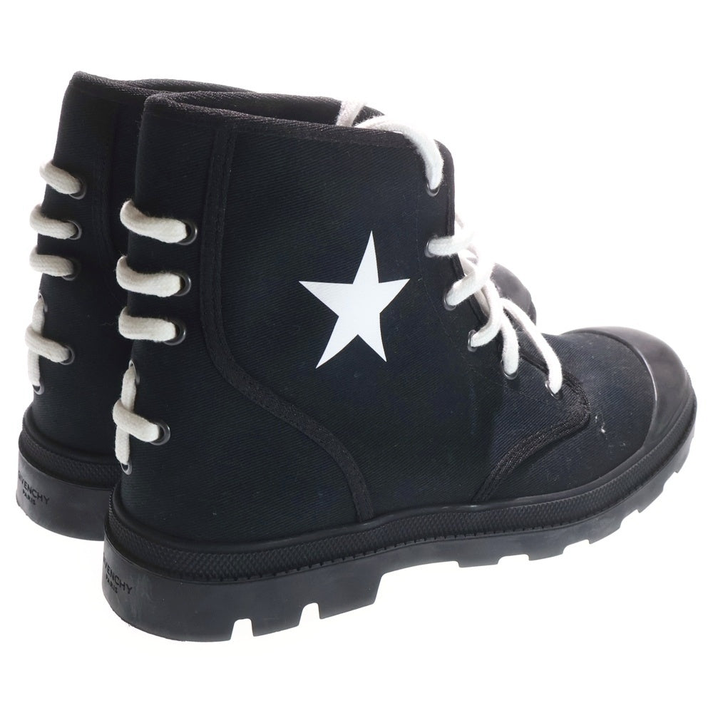 GIVENCHY(ジバンシィ) スタープリント キャンバスブーツ ブラック