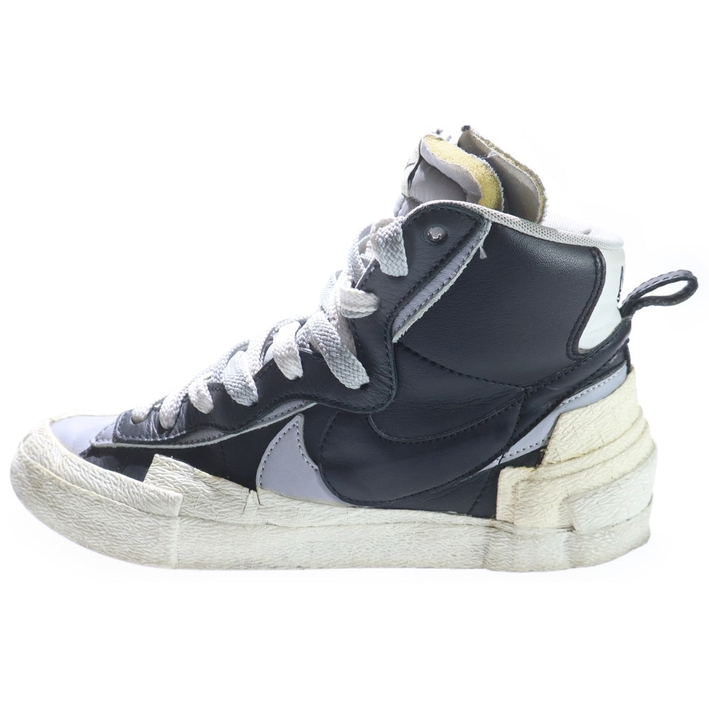 NIKE(ナイキ) ×Sacai BLAZER MID BV0072-002 サカイ ブレーザーミッド ハイカットスニーカー ブラック US7.0/25cm