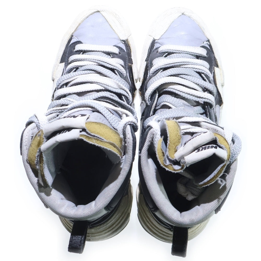 NIKE(ナイキ) ×Sacai BLAZER MID BV0072-002 サカイ ブレーザーミッド ハイカットスニーカー ブラック US7.0/25cm