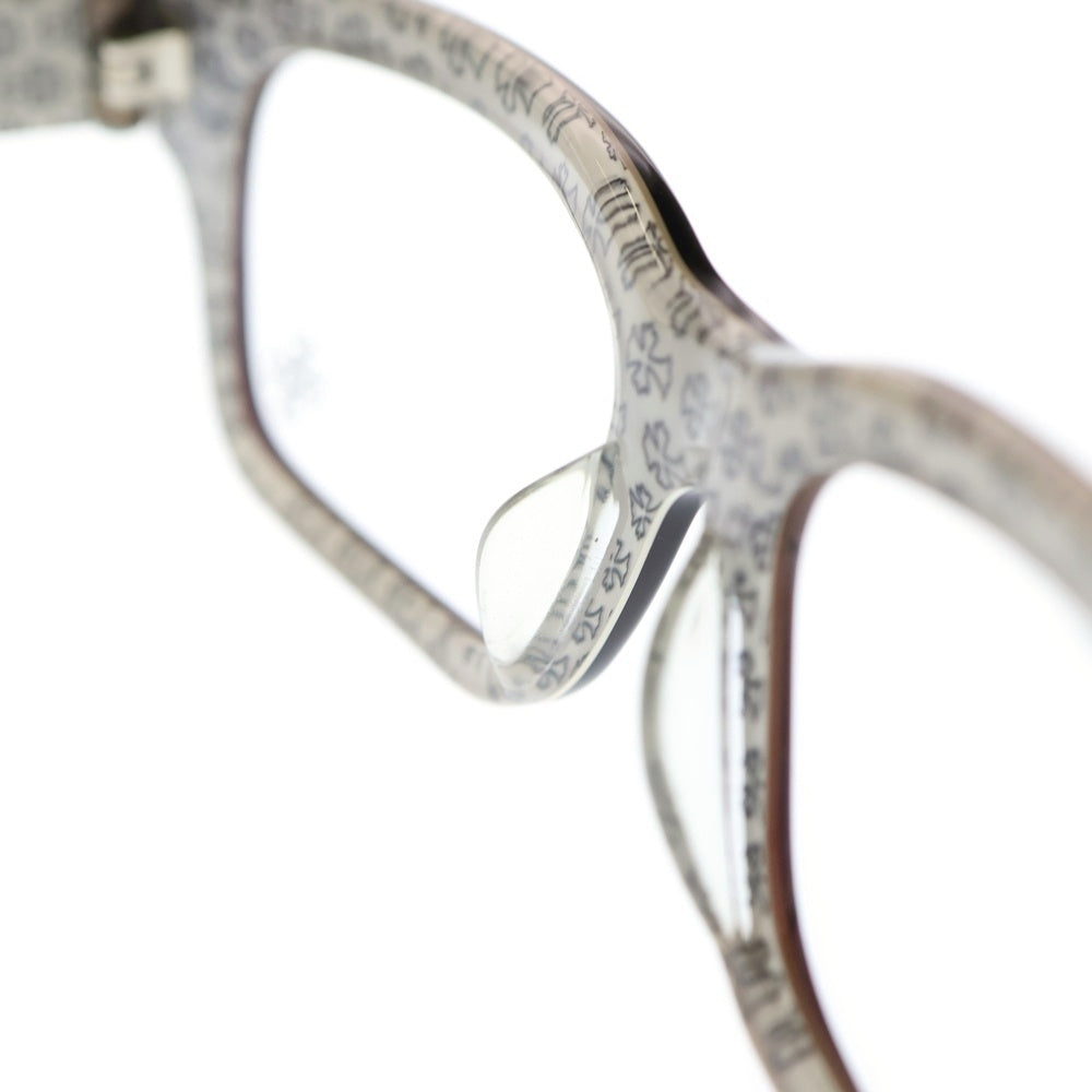CHROME HEARTS(クロムハーツ) HEY JACK U LATE II ヘイ ジャック ダガー スクエアフレーム クリアレンズ メガネ 眼鏡 アイウェア ブラック