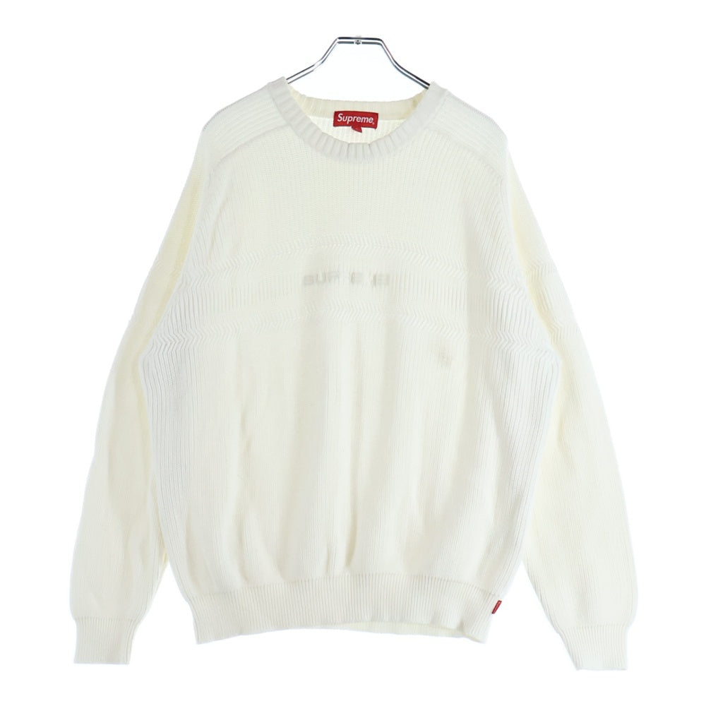 SUPREME(シュプリーム) 18SS Chest Stripe Raglan Sweater チェストストライプ ラグランセーター ニット ホワイト