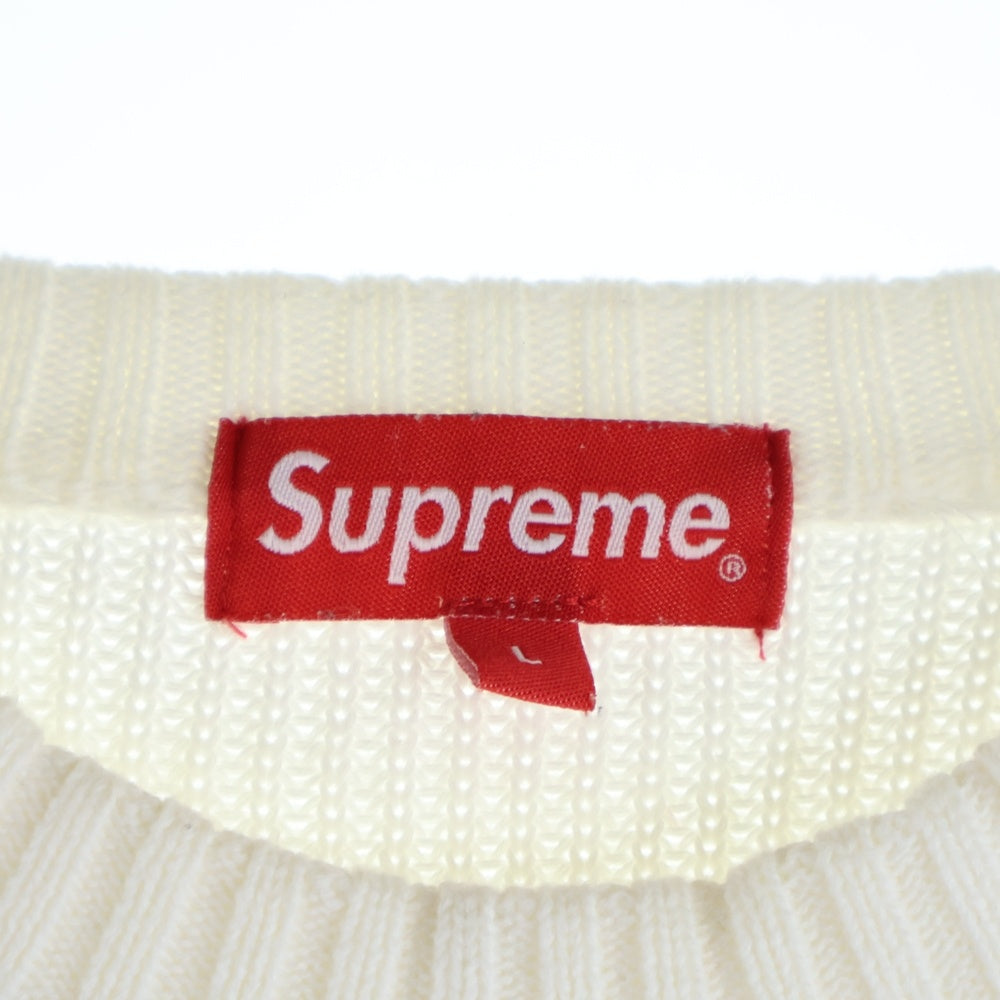 SUPREME(シュプリーム) 18SS Chest Stripe Raglan Sweater チェストストライプ ラグランセーター ニット ホワイト