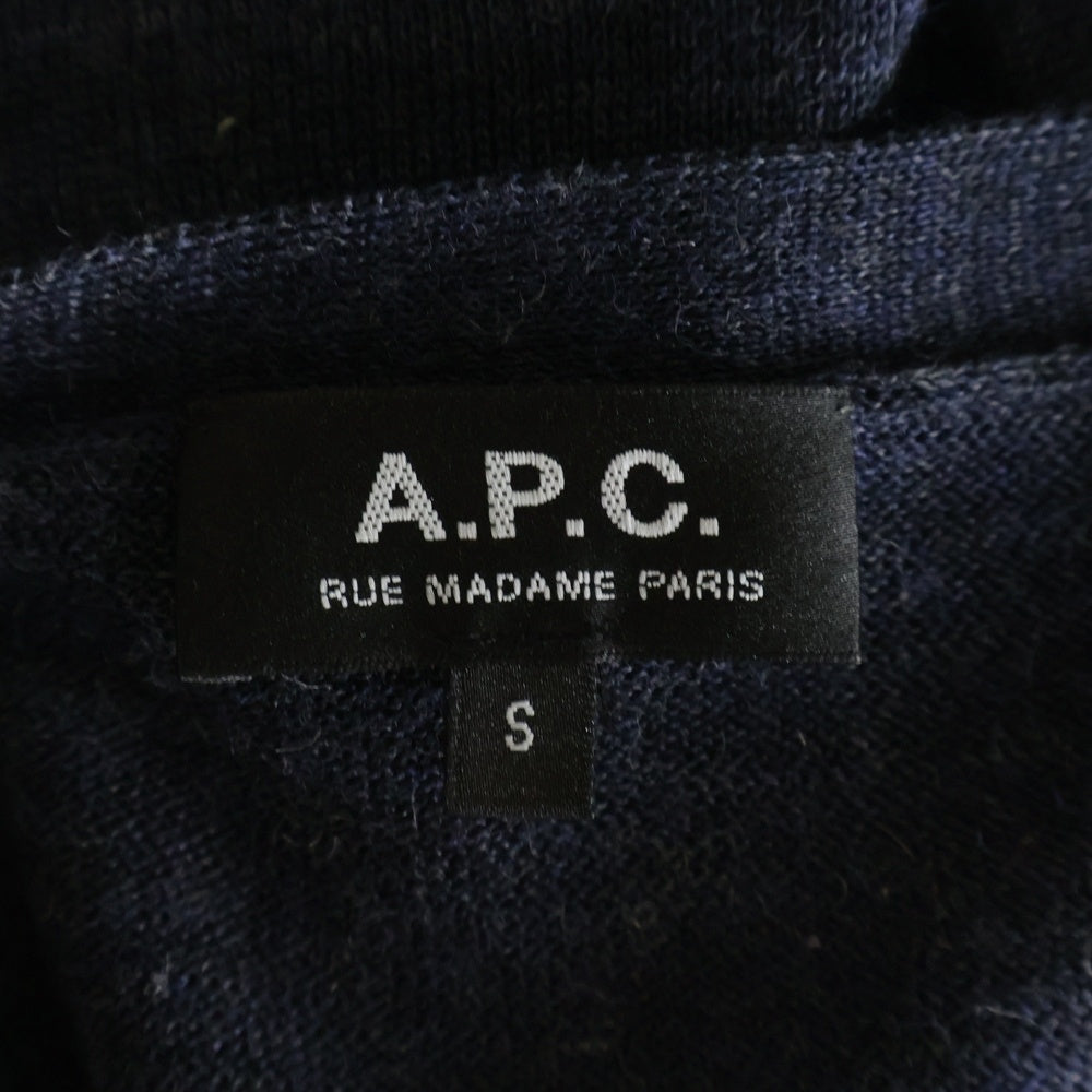 A.P.C(アーペーセー) リネンニットカーディガン パープル