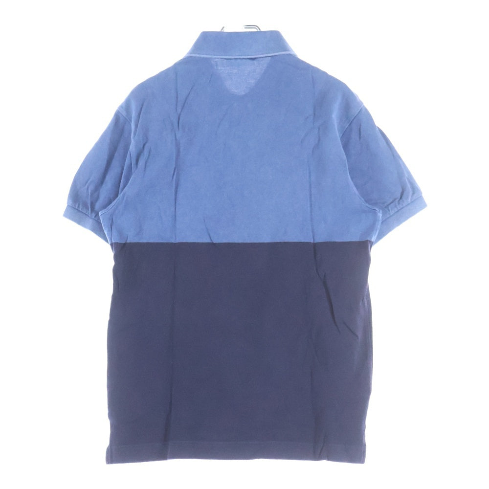 LACOSTE(ラコステ) フロント刺繍 ショートスリーブ ツートーン半袖ポロシャツ ブルー PH302P