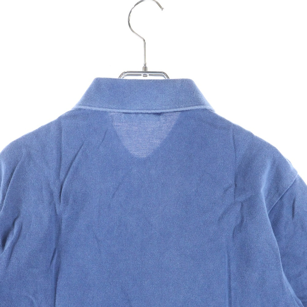 LACOSTE(ラコステ) フロント刺繍 ショートスリーブ ツートーン半袖ポロシャツ ブルー PH302P