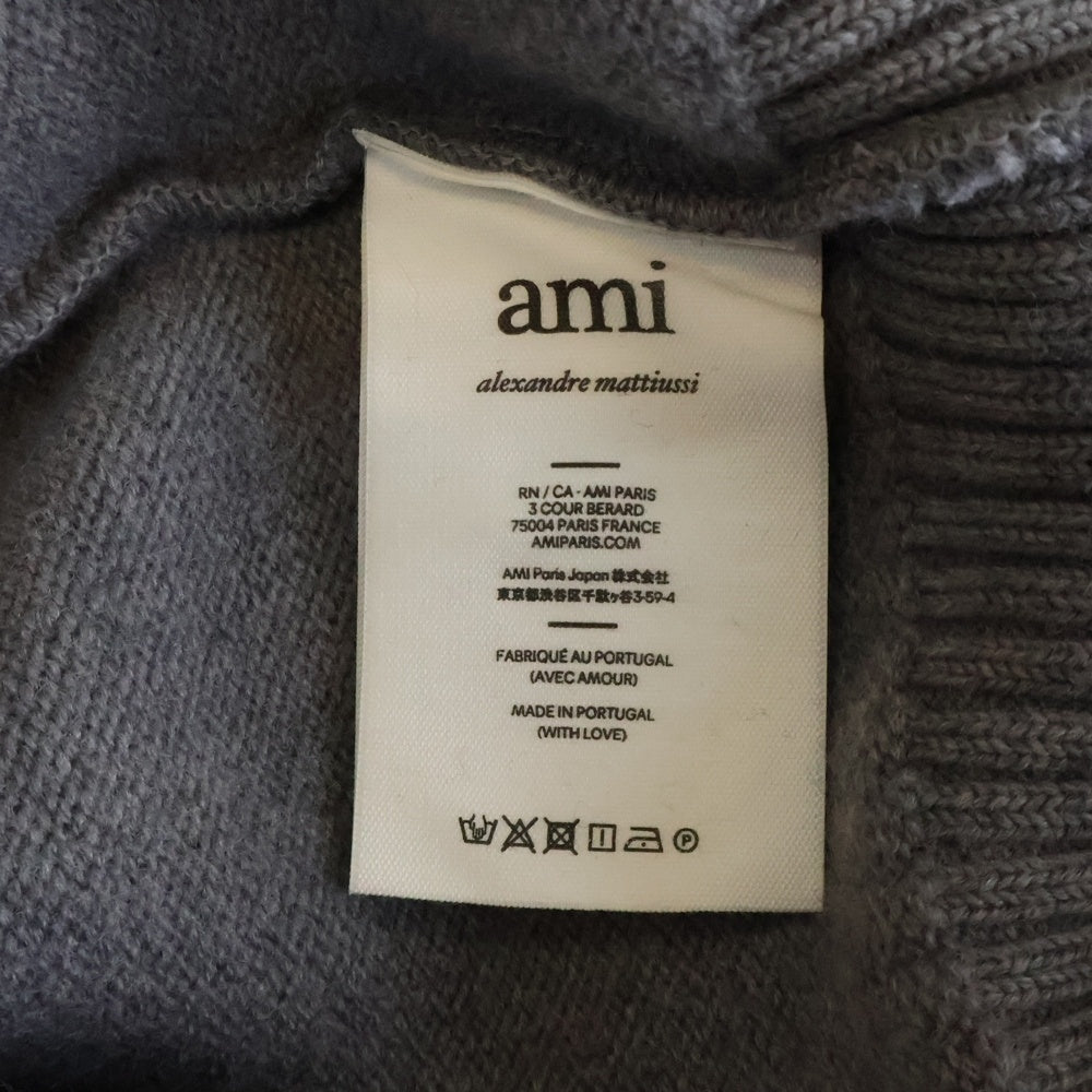 AMI Alexandre Mattiussi(アミアレクサンドルマテュッシ) Ami De Coeur クルーネックフェルトニット セーター UKS002.018 パープル