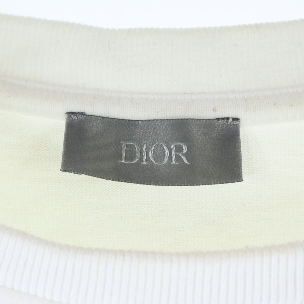 DIOR(ディオール) フロントロゴ刺繍 半袖Tシャツカットソー ホワイト
