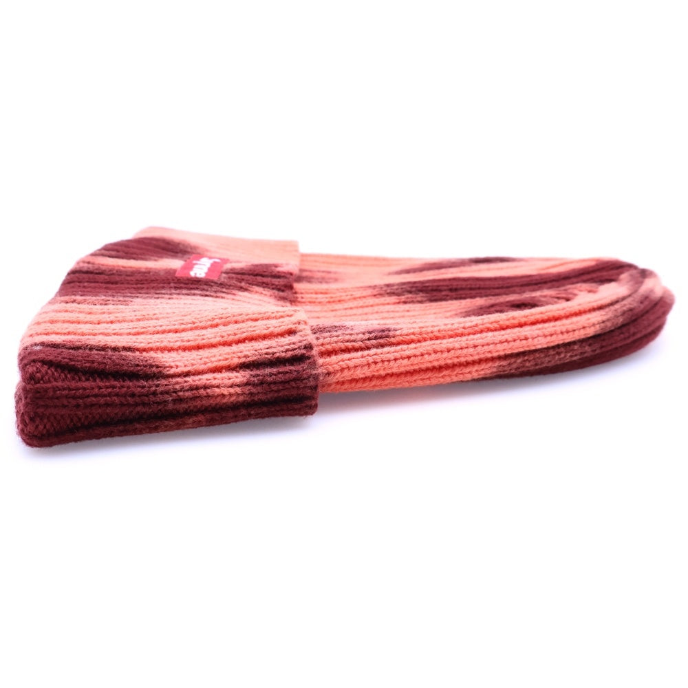 SUPREME(シュプリーム) 24SS Overdyed Beanie オーバーダイビーニー ロゴ刺繍ニット帽 オレンジ