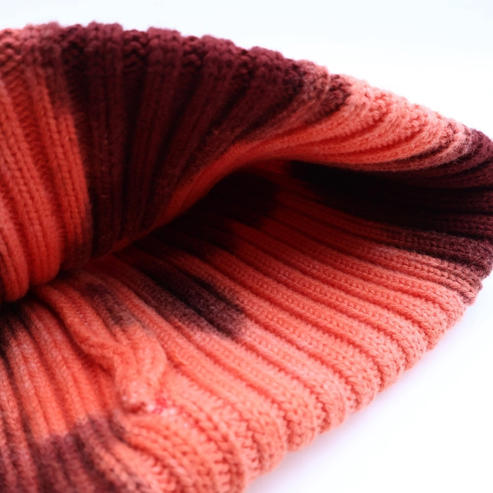 SUPREME(シュプリーム) 24SS Overdyed Beanie オーバーダイビーニー ロゴ刺繍ニット帽 オレンジ