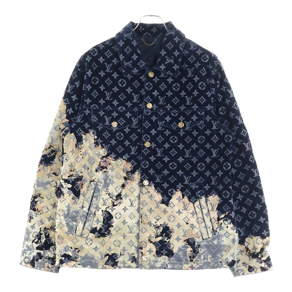 LOUIS VUITTON(ルイヴィトン) 24SS モノグラム ブリーチ デニムジャケット RM241M FRV HQA02W ネイビー