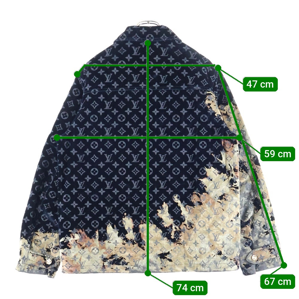 LOUIS VUITTON(ルイヴィトン) 24SS モノグラム ブリーチ デニムジャケット RM241M FRV HQA02W ネイビー
