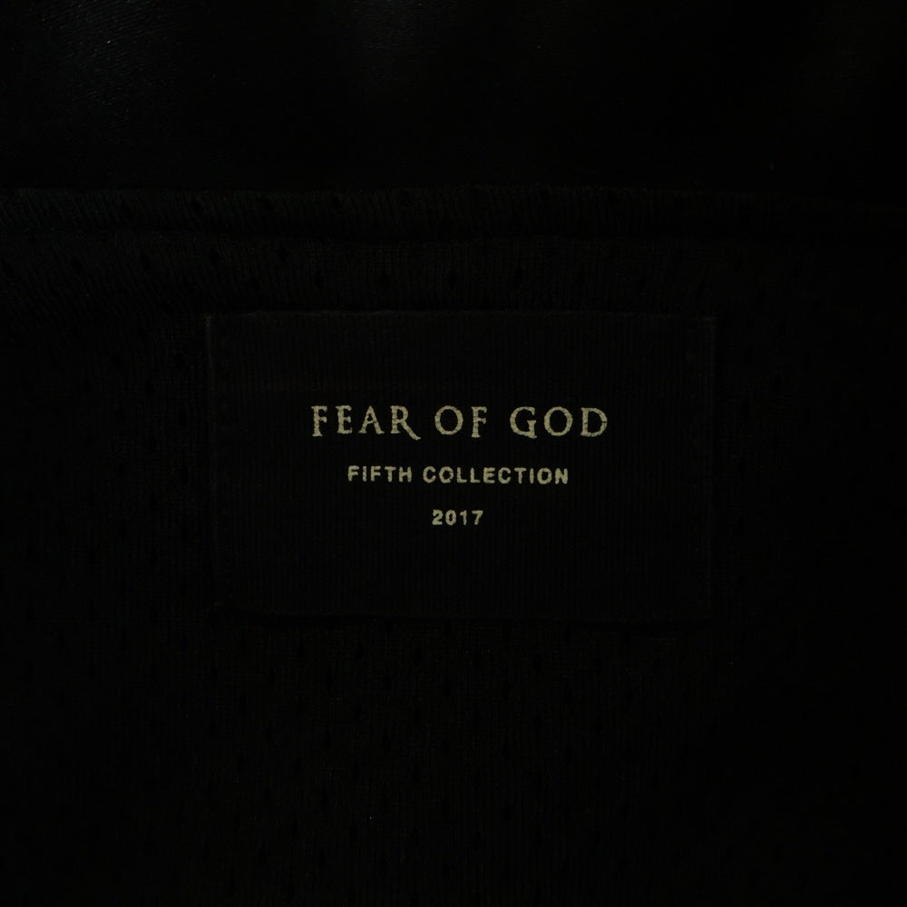 FEAR OF GOD(フィアオブゴッド) FIFTH COLLECTION フィフスコレクション サテンベースボールジャケット ロゴパッチ ブラック 5C17N