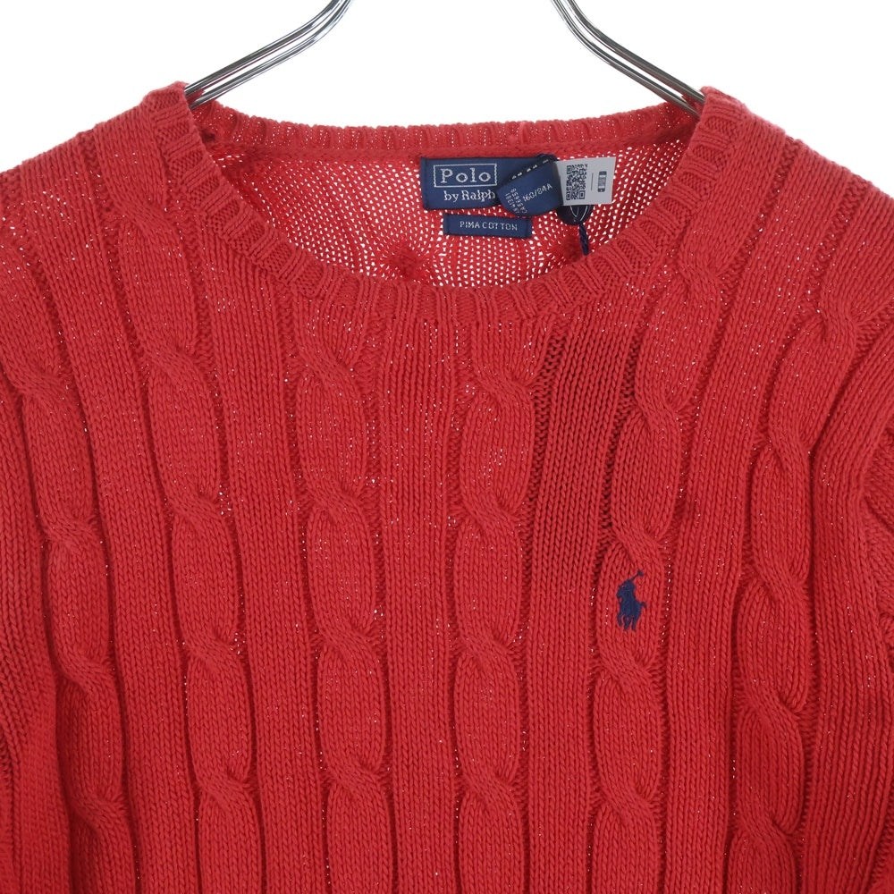 POLO RALPH LAUREN(ポロラルフローレン) ポニーロゴ刺繍 ニットセーター レッド 211891640029 レディース