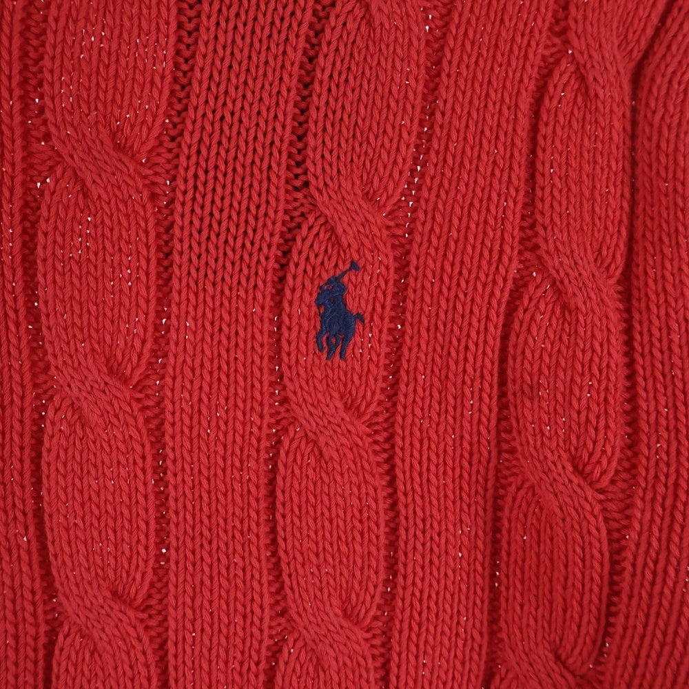 POLO RALPH LAUREN(ポロラルフローレン) ポニーロゴ刺繍 ニットセーター レッド 211891640029 レディース