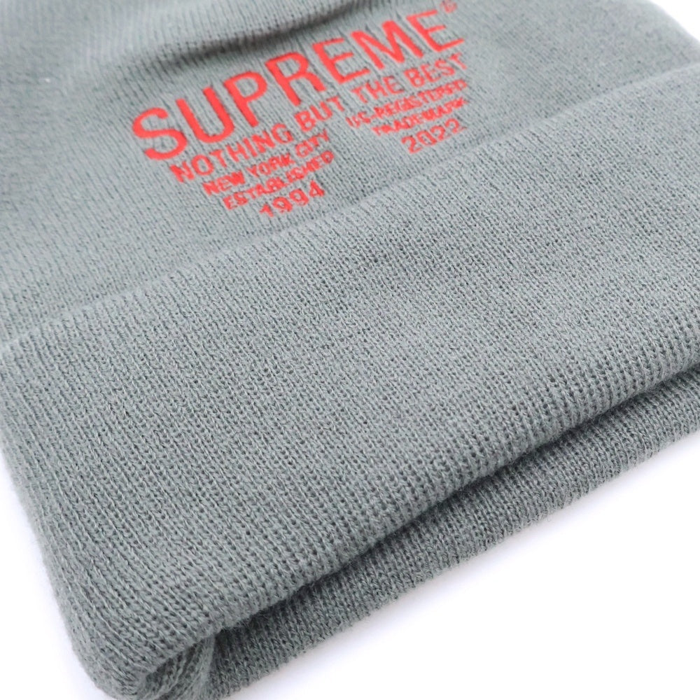 SUPREME(シュプリーム) 22AW Nothing But Beanie ビーニー ニット帽 グレー