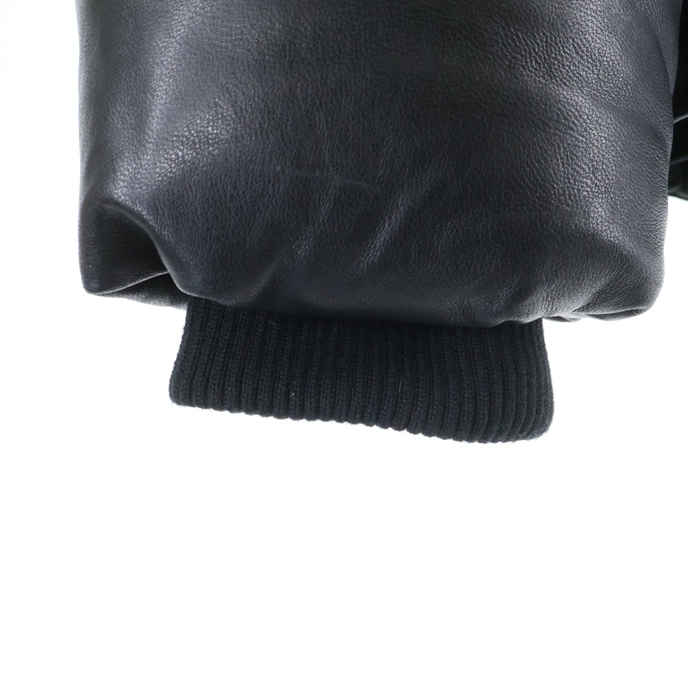 AMI Alexandre Mattiussi(アミアレクサンドルマテュッシ) PADDDED LETHER DOWN JACKET パテッドダウンジャケット UJK450.552 ブラック