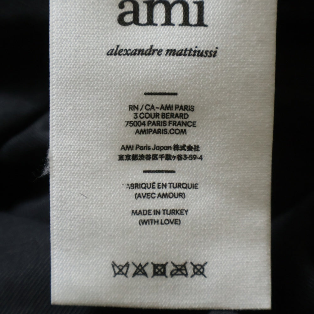AMI Alexandre Mattiussi(アミアレクサンドルマテュッシ) PADDDED LETHER DOWN JACKET パテッドダウンジャケット UJK450.552 ブラック