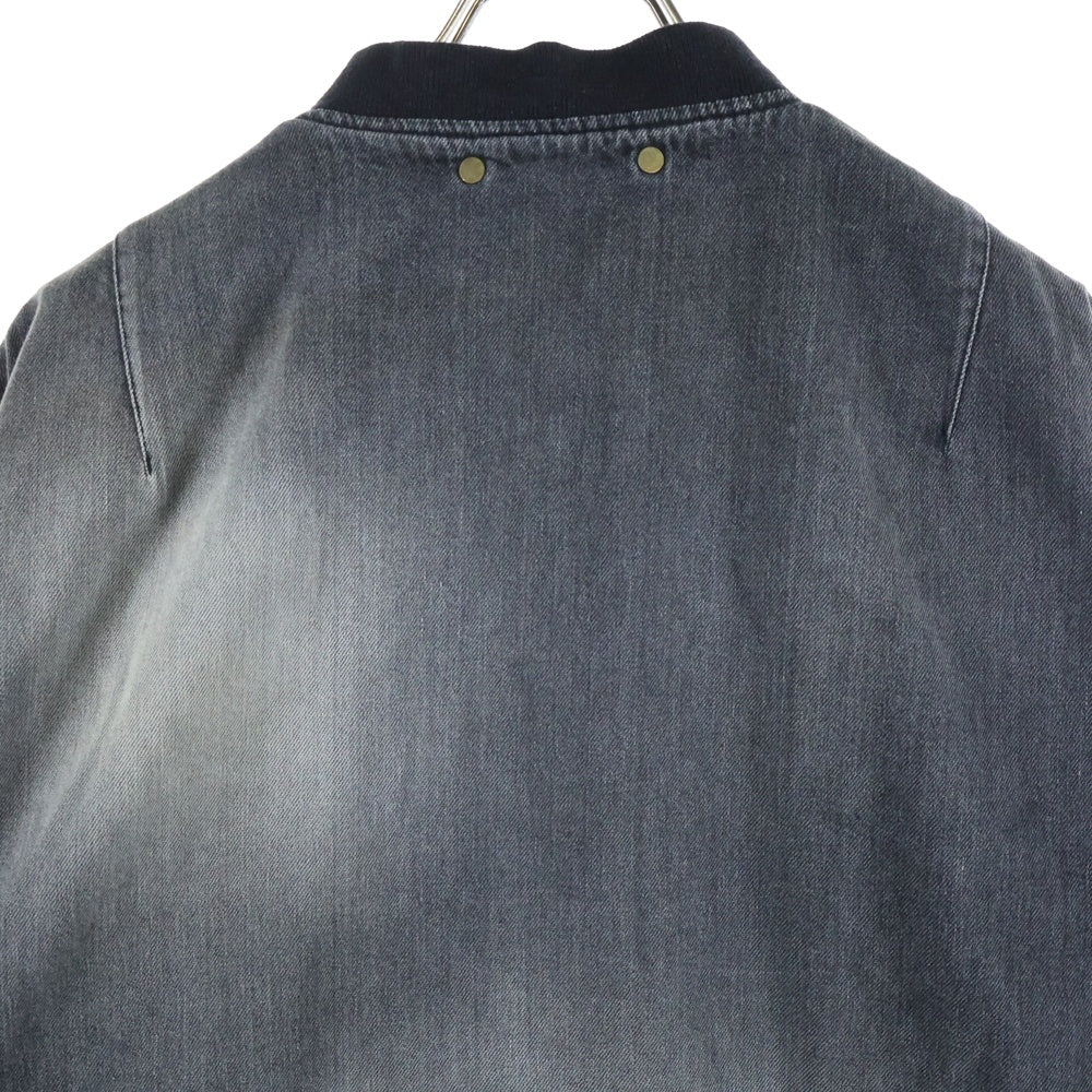 anachronorm(アナクローム) AGING DUAL DENIM MA-1 BLACK デニム生地 MA-1 ジャケット ブラック AN396-W