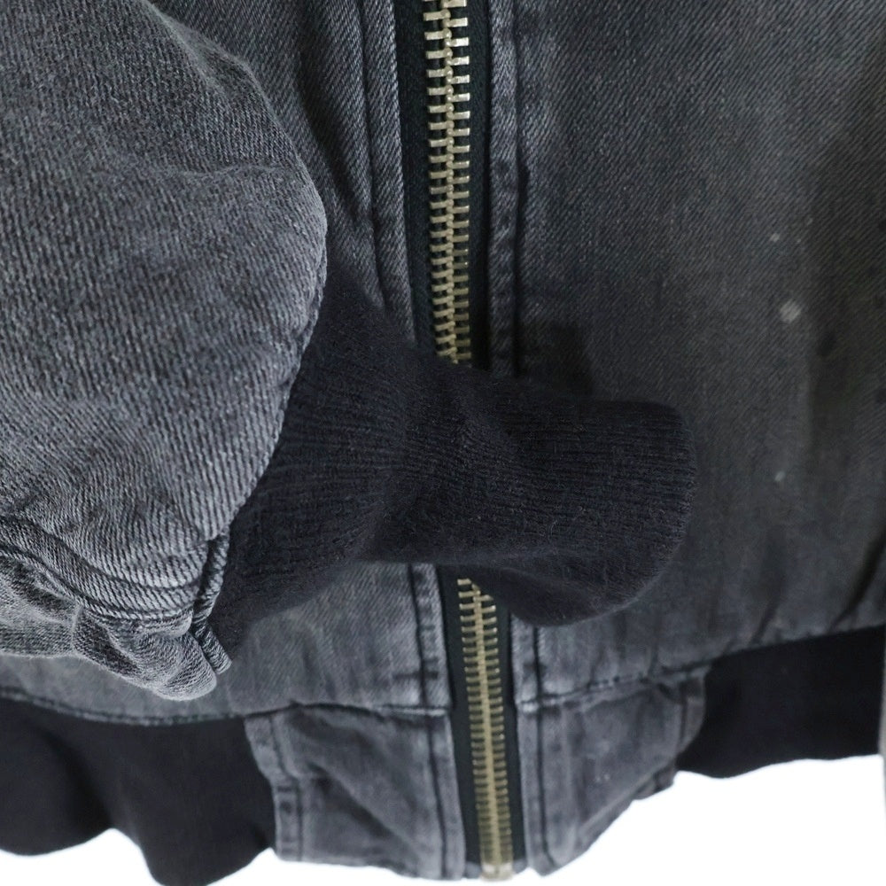anachronorm(アナクローム) AGING DUAL DENIM MA-1 BLACK デニム生地 MA-1 ジャケット ブラック AN396-W