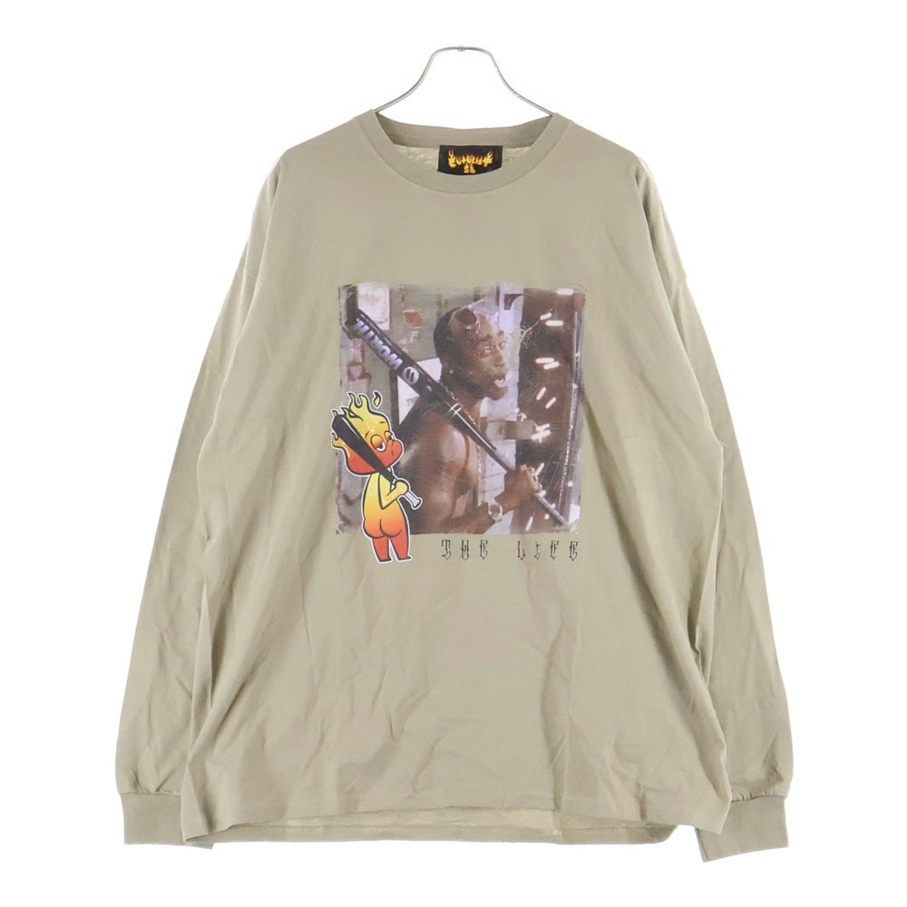 cvtvlist(カタリスト) フロントプリント 長袖Tシャツカットソー カーキ 22SB120303