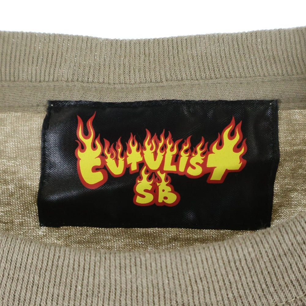 cvtvlist(カタリスト) フロントプリント 長袖Tシャツカットソー カーキ 22SB120303