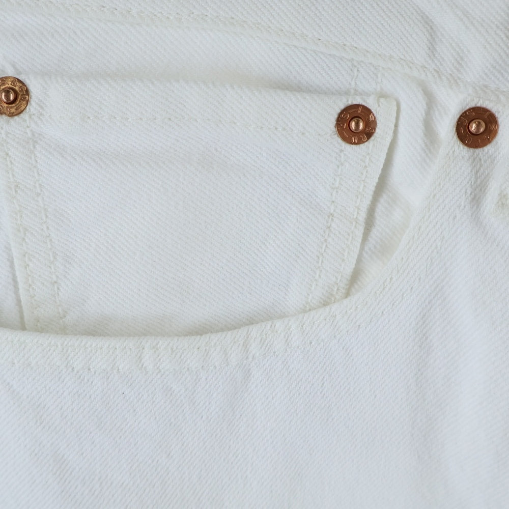 NO BRAND ノーブランド JETPACK hom(m)e ジェットパックオム 25SS Deconstructed Vintage Jeans テーパードデニムパンツ ホワイト NO BRAND(ノーブランド) JETPACK hom(m)e ジェットパックオム 25SS