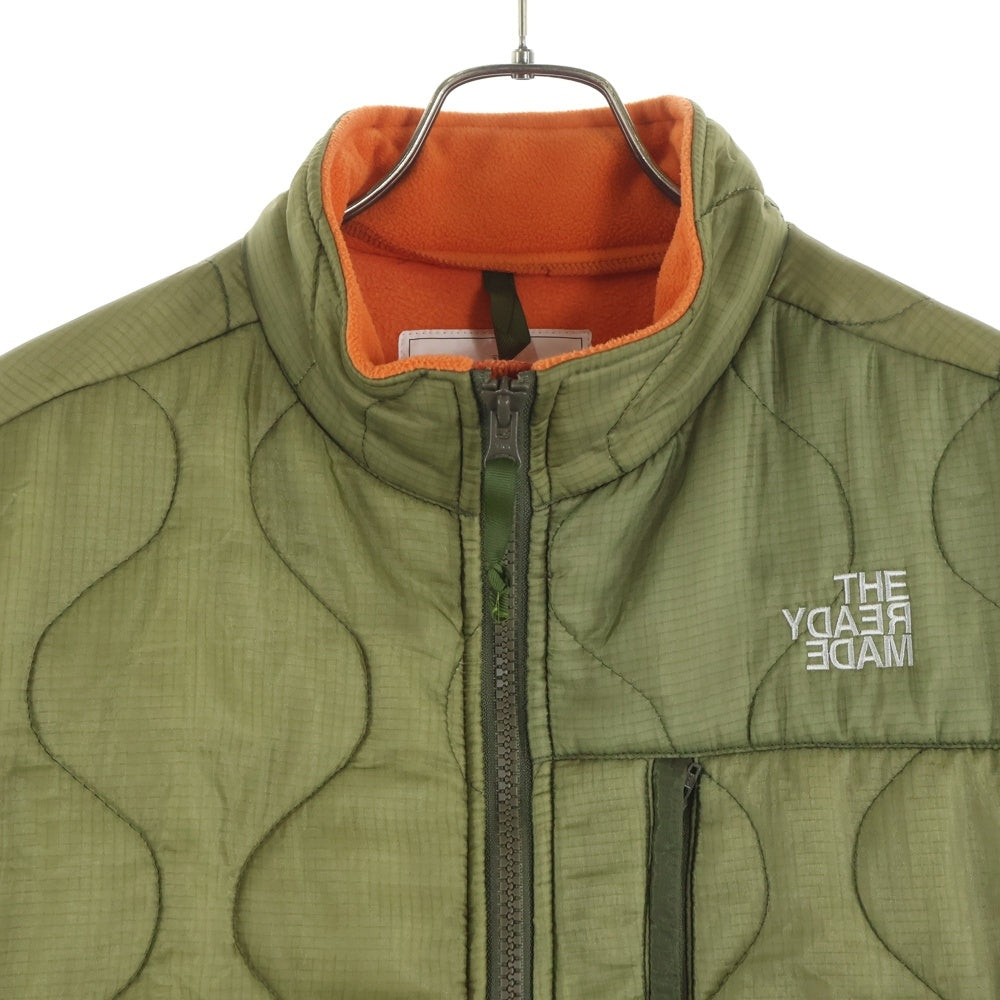 READY MADE(レディメイド) 20AW ジップアップ フリースジャケット ライナー切替 ブルゾン カーキ/オレンジ RE-P0-0R-00-00-110