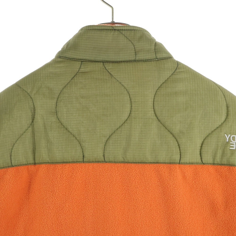 READY MADE(レディメイド) 20AW ジップアップ フリースジャケット ライナー切替 ブルゾン カーキ/オレンジ RE-P0-0R-00-00-110