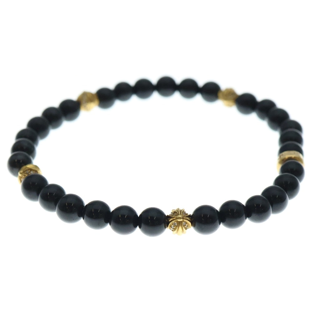 CHROME HEARTS(クロムハーツ) 22k 6mm BEADS 6mm ビーズブレスレット ゴールド/ブラック
