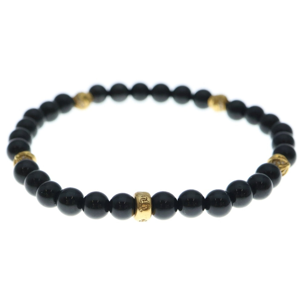CHROME HEARTS(クロムハーツ) 22k 6mm BEADS 6mm ビーズブレスレット ゴールド/ブラック