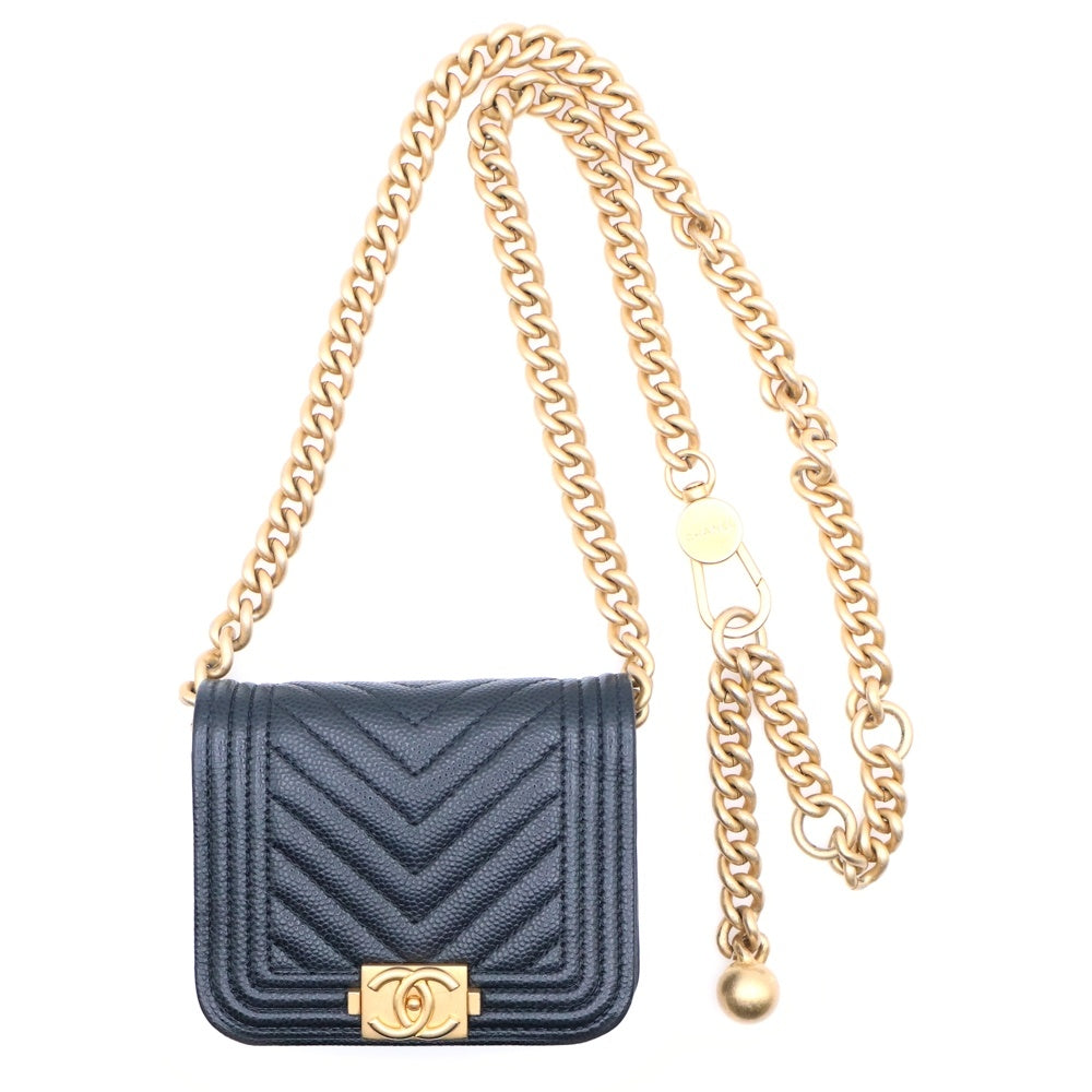 CHANEL(シャネル) ボーイシャネル ベルトショルダーバッグ AP2709 ブラック