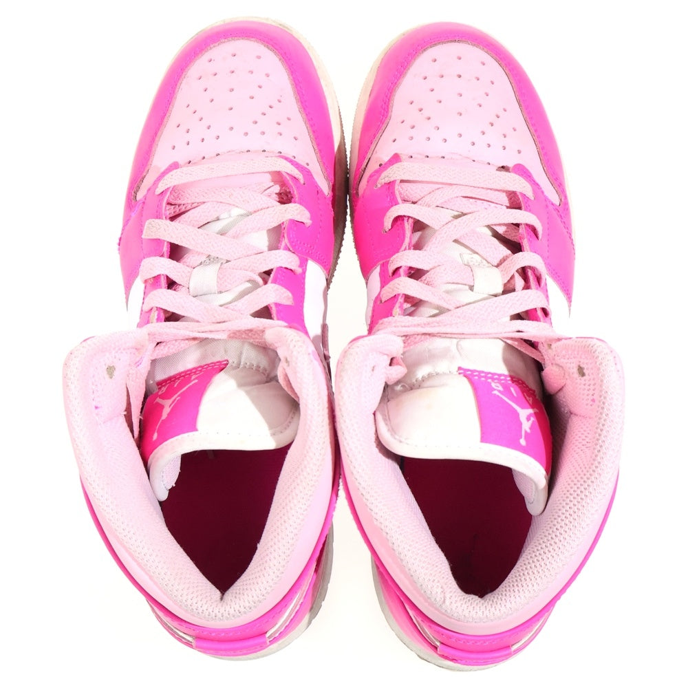 NIKE(ナイキ) GS AIR JORDAN 1 MID FD8780-116 エアジョーダン1 ミッドカットスニーカー ホワイト/ピンク US7Y/25.0cm レディース