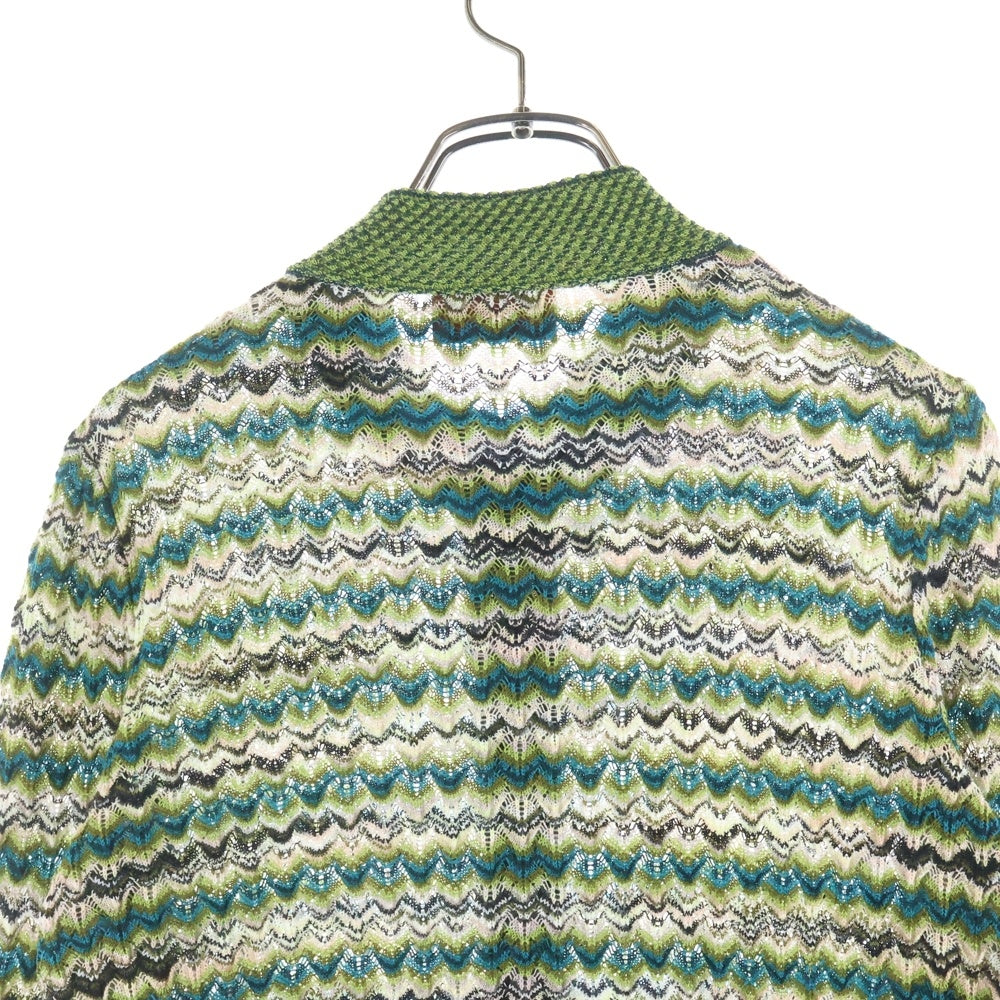 MISSONI(ミッソーニ) ニット 総柄カーディガン グリーン レディース