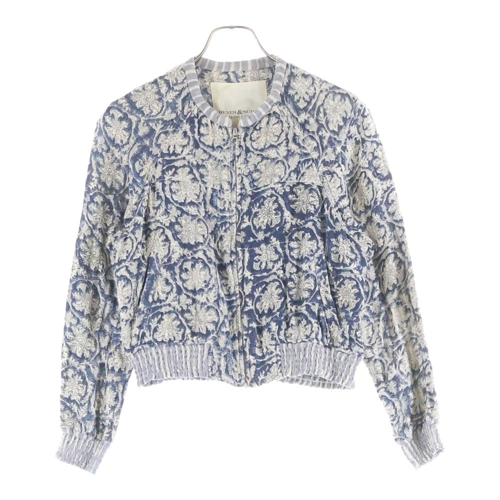 DENIM & SUPPLY RALPH LAUREN(デニム アンド サプライ ラルフローレン) ペイズリー柄 ジップアップジャケット ブルー レディース