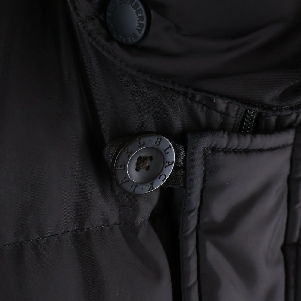 BURBERRY BLACK LABEL(バーバリー ブラックレーベル) 取り外しフード付き 裏地ノバチェック ダウンジャケット ブラウン