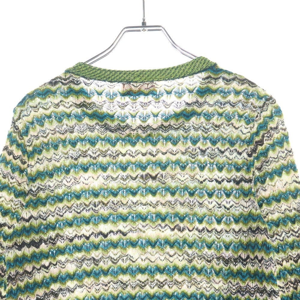 MISSONI(ミッソーニ) ニット 総柄七分丈カットソー グリーン レディース