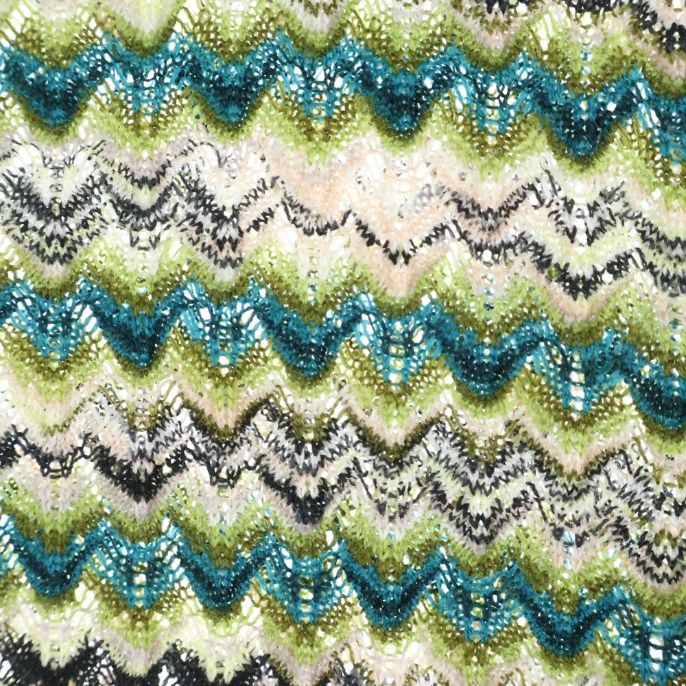 MISSONI(ミッソーニ) ニット 総柄七分丈カットソー グリーン レディース