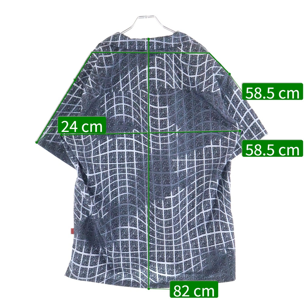 cvtvlist(カタリスト) 総柄 半袖コットンシャツ グレー 2401060201