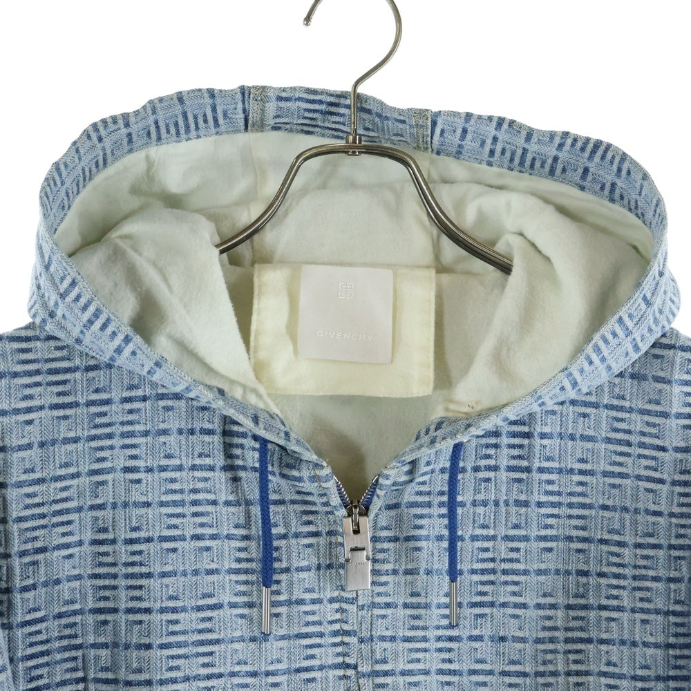 GIVENCHY(ジバンシィ) 23AW 4G DENIM ZIP UP HOODIE デニムジップアップフーディー インディゴ BM011B50P9