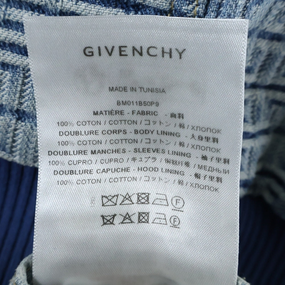 GIVENCHY(ジバンシィ) 23AW 4G DENIM ZIP UP HOODIE デニムジップアップフーディー インディゴ BM011B50P9
